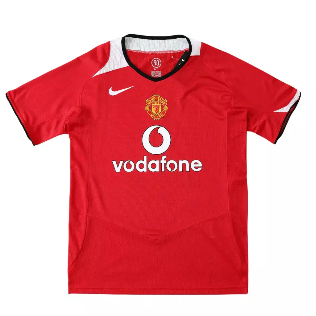 Camisa Manchester United Retrô Home 04/05 Torcedor Masculina Vermelha