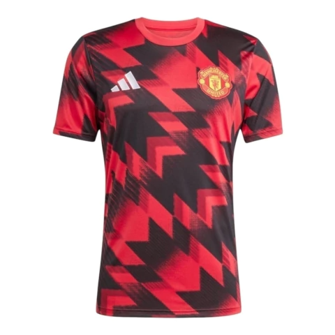 Camisa Treino Manchester United 25/26 Torcedor Adidas Masculina Vermelha/Preta