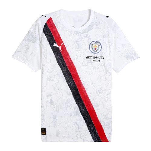 Camisa Manchester City 25/26 Torcedor Masculina Branca