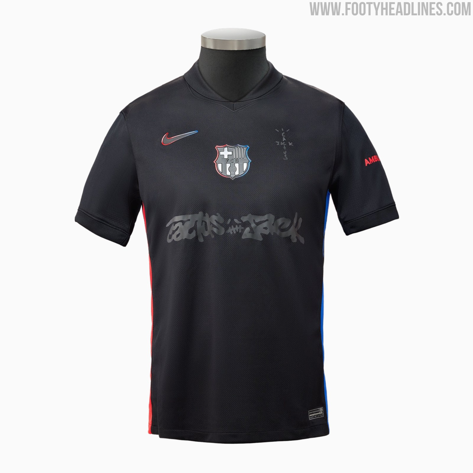 Camisa Barcelona II 24/25 Nike Masculina Preta Estilo Travis