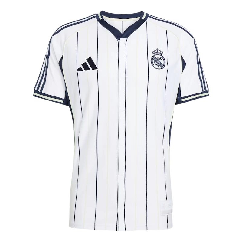 Camisa Real Madrid CF Baseball 25/26 Torcedor Masculina Branca
