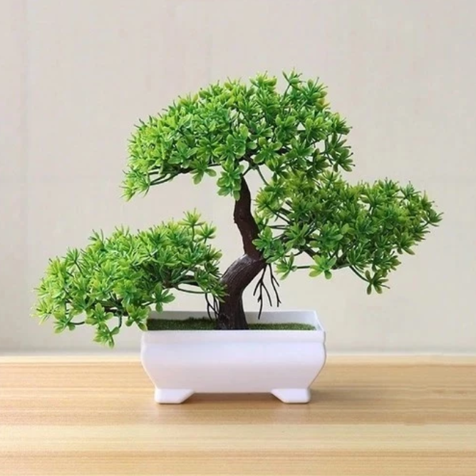 Bonsai Artificial Pinho Realista com vaso -