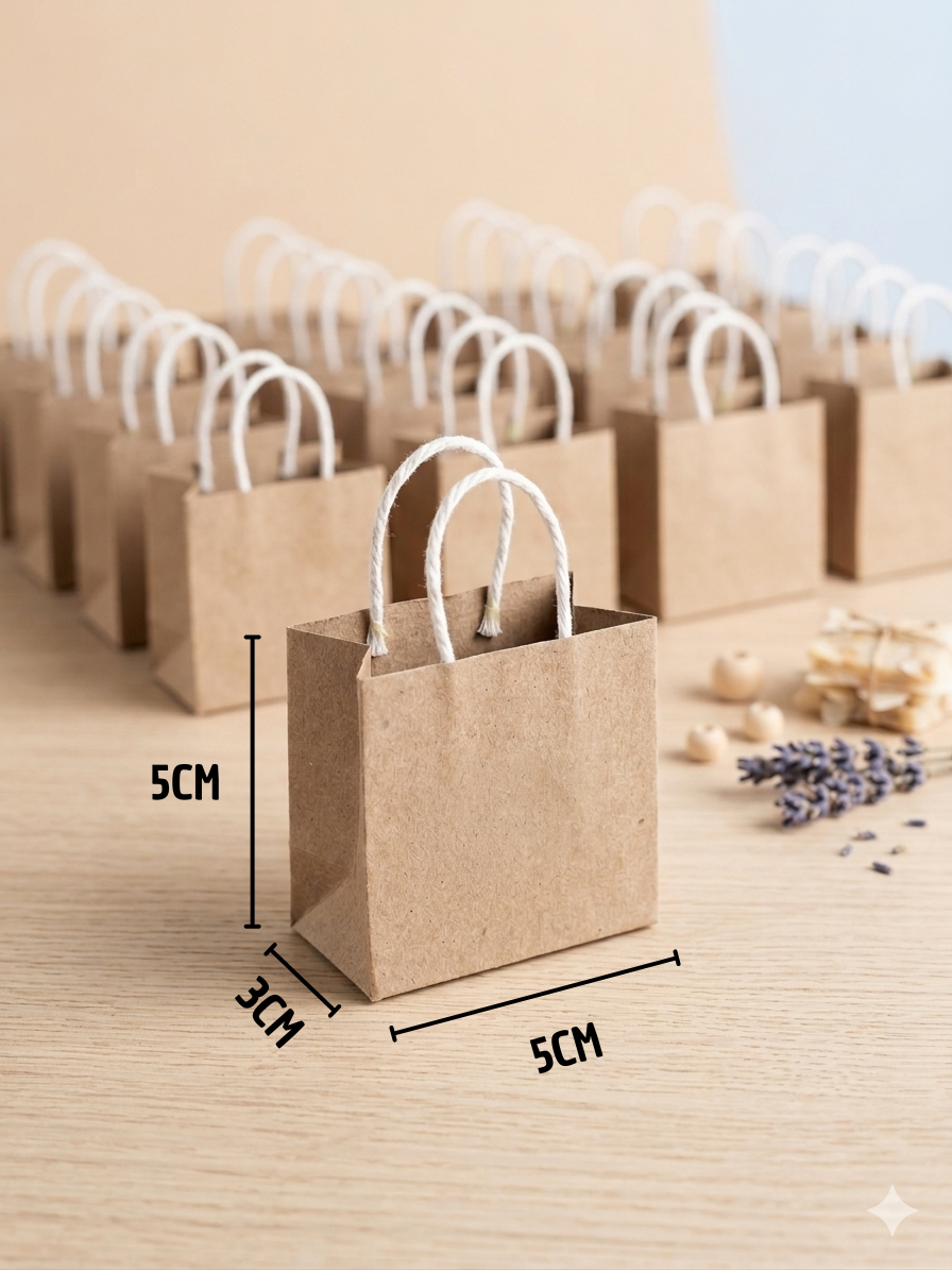 Mini sacolinhas kraft 5x3x5cm | Temolda