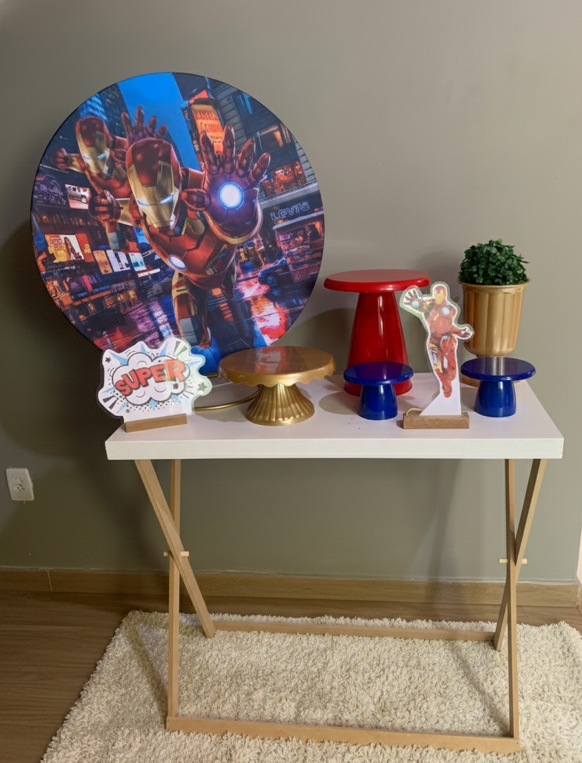 Tema Homem de ferro - Pegue e Monte Festa na Mesa