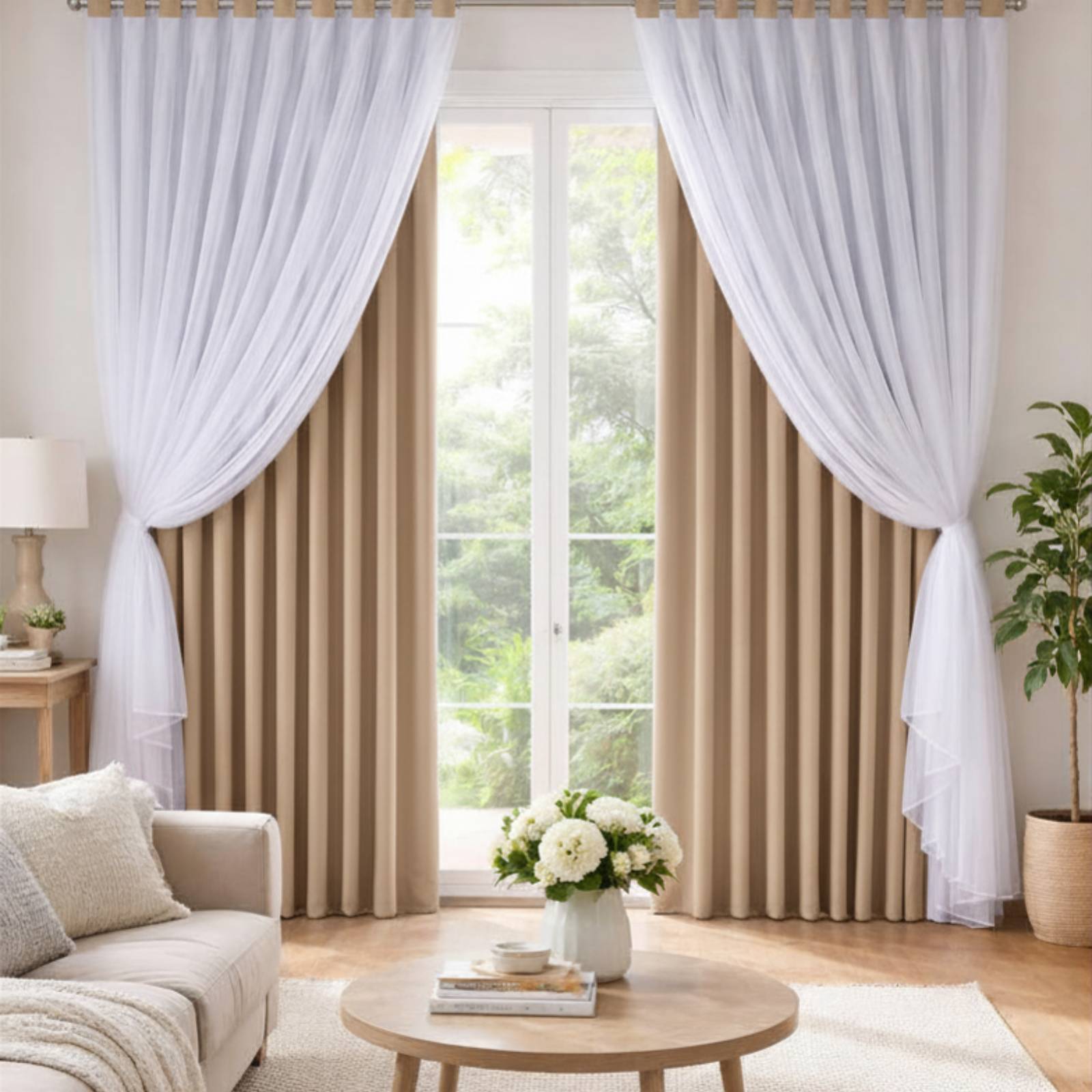 Cortina Blackout Com Voil Moscou 2,60 X 1,80m Corta Luz Para Sala Quarto Grande Bloqueia 99% da Luz