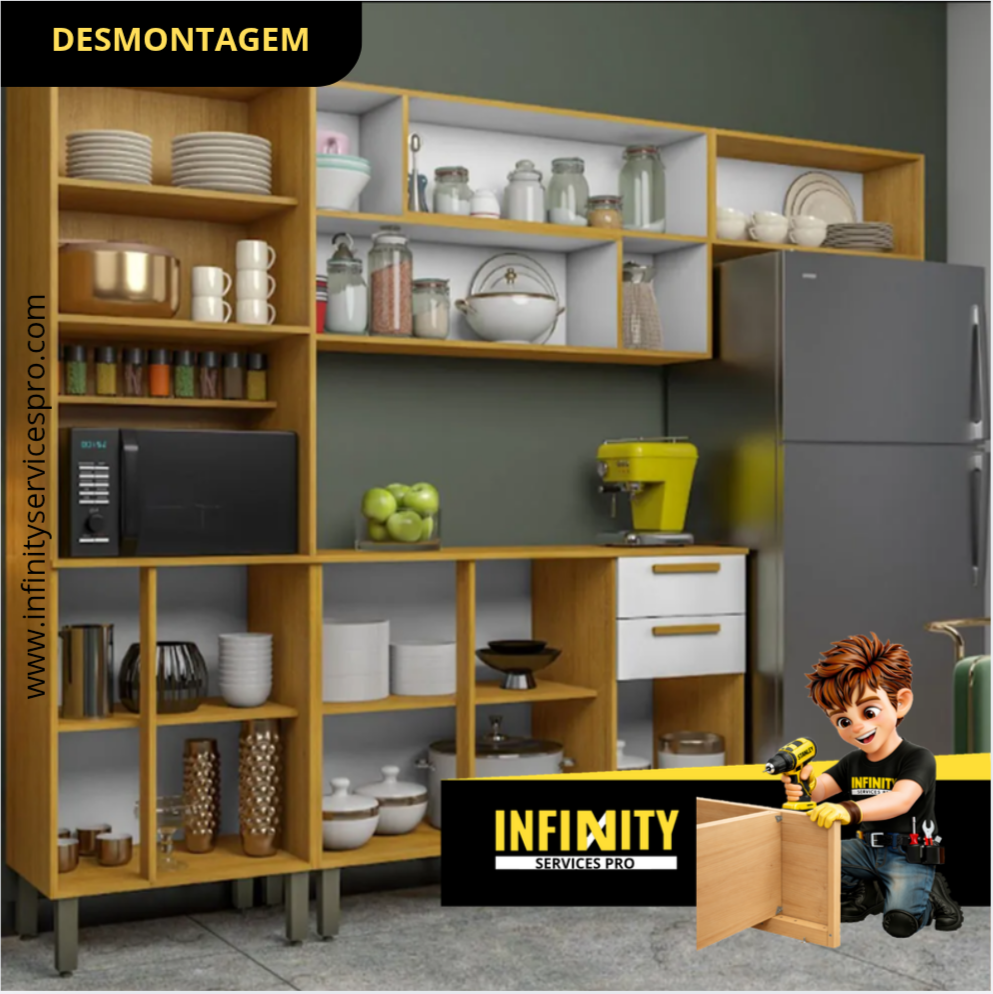 Desmontagem Armário de cozinha tamanho comum