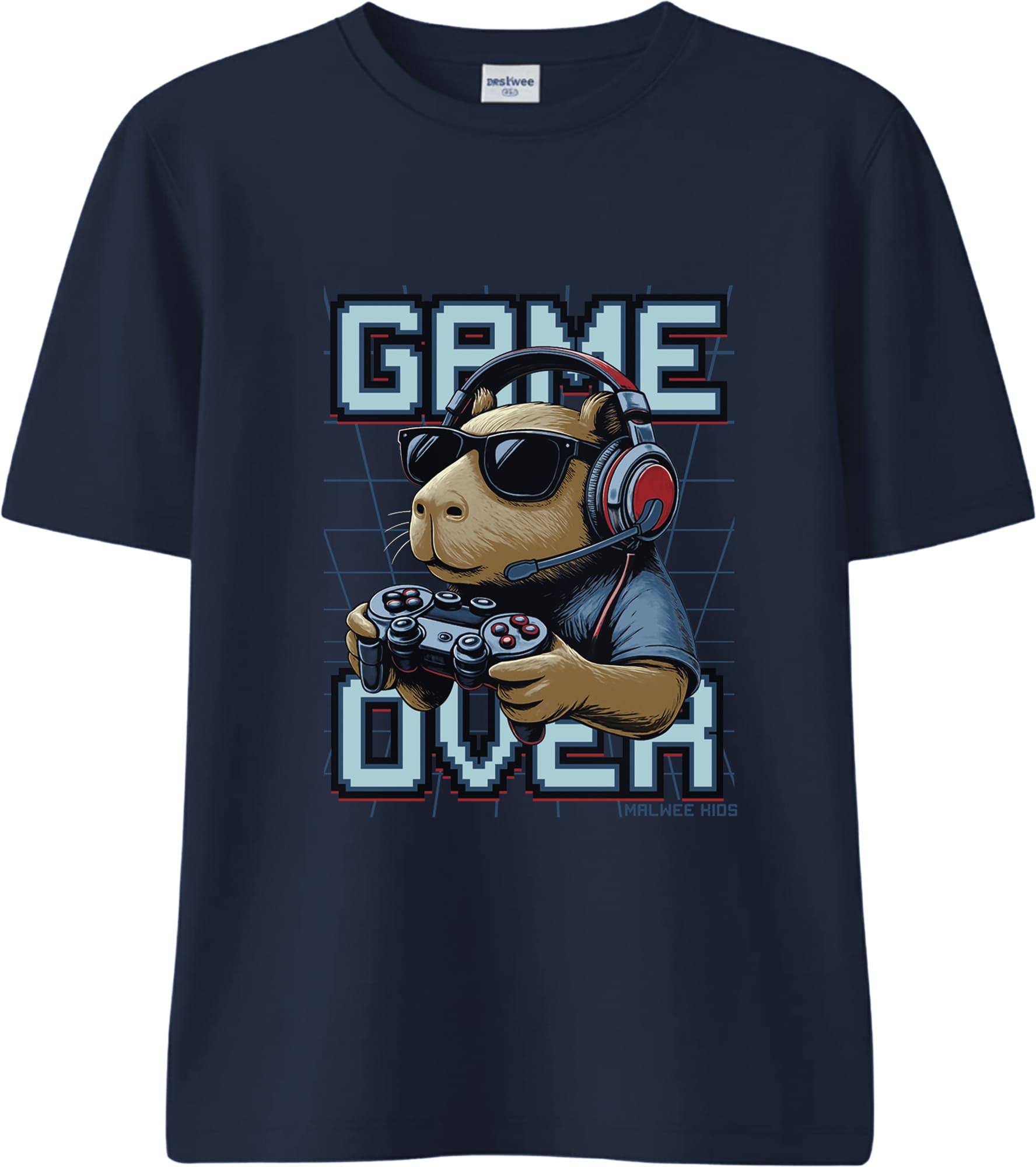 Camiseta Infantil Capivara Game Over Malwee   Estampa Divertida Teens