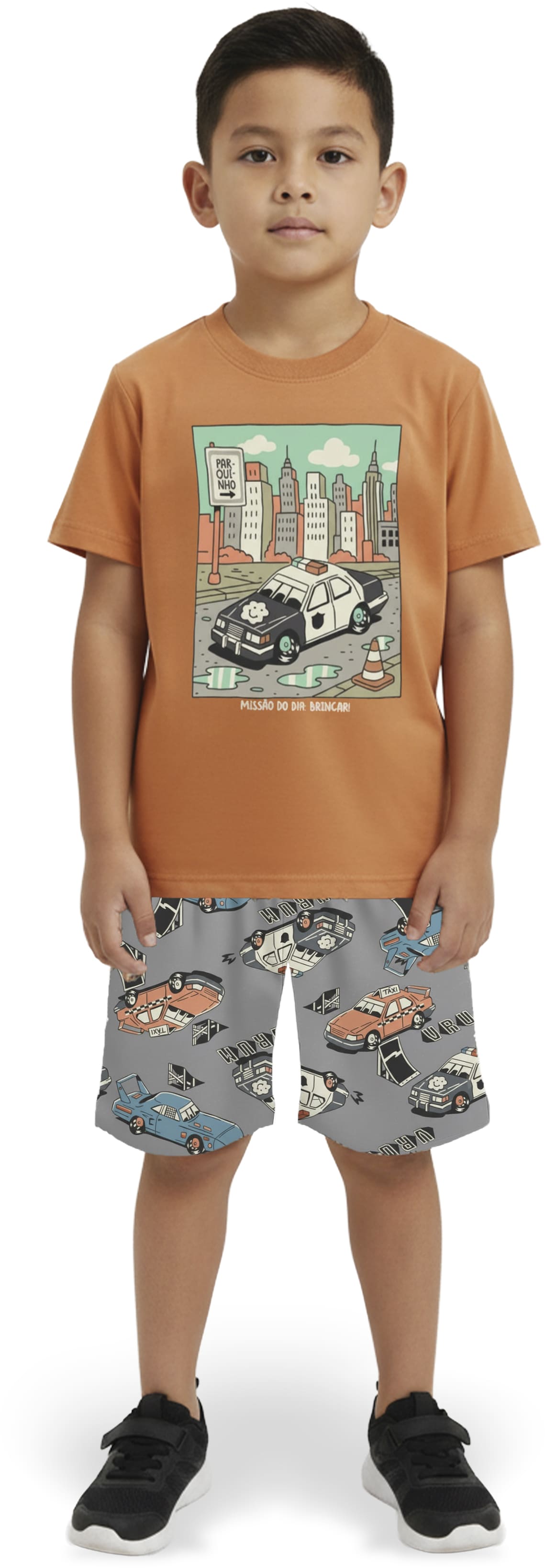 Conjunto Camiseta e Bermuda City Patrol da Malwee