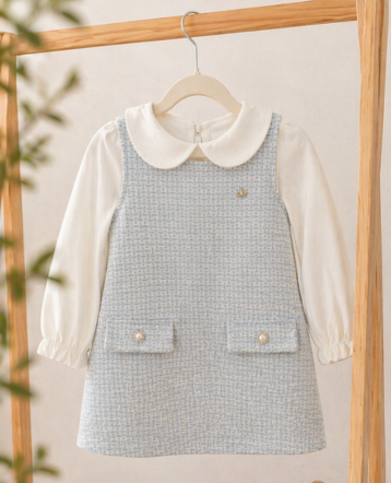 Conjunto Vestido em Twide + Camisa em suedine