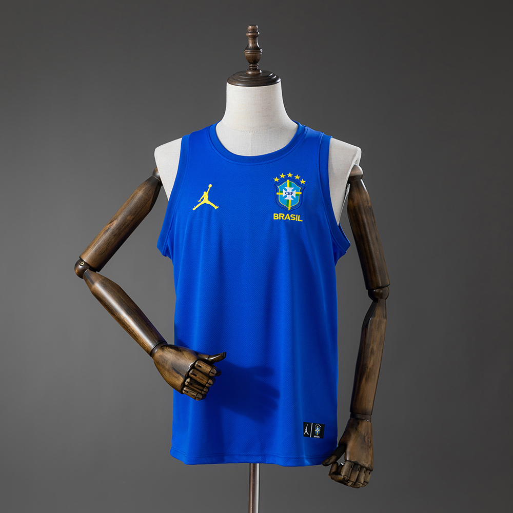 Camiseta Regata Brasil Treino Azul 2026