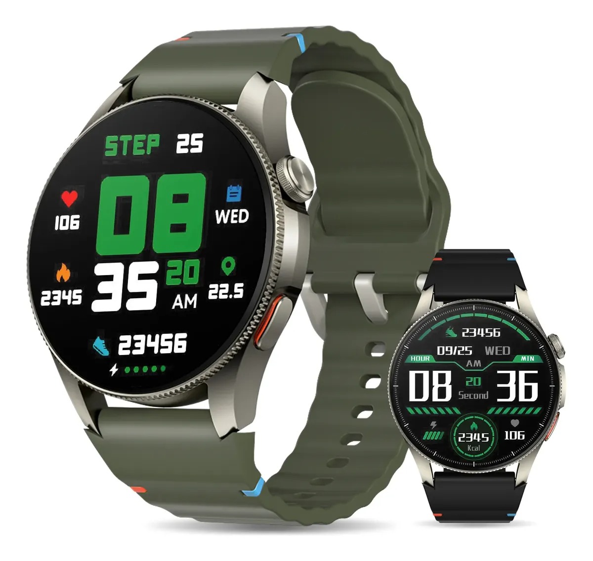 Smartwatch Aurafit G12 AMOLED GPS Titânio