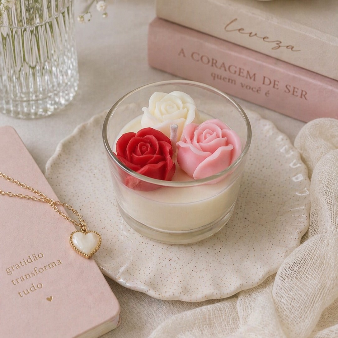 Vela Três Rosas