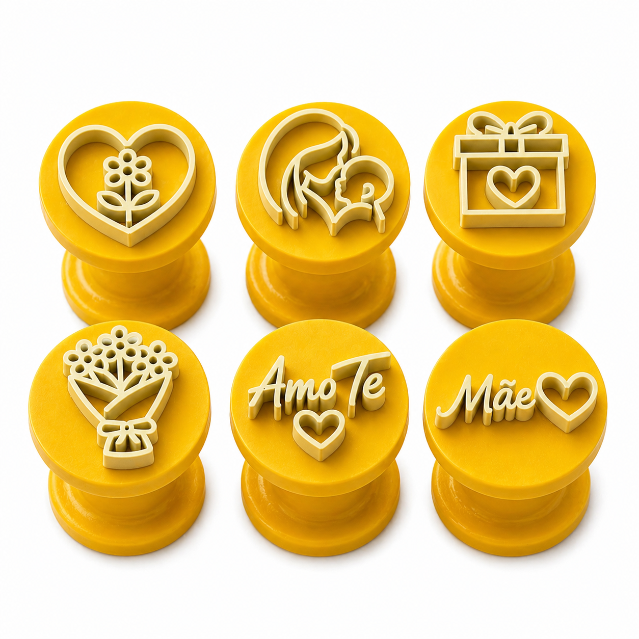 Kit 6 Carimbos Para Doces Dia das Mães