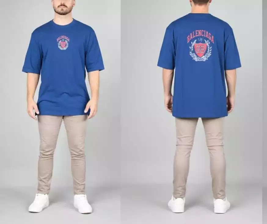 Camiseta Oversized Balenciaga - escudo - Cores - gr