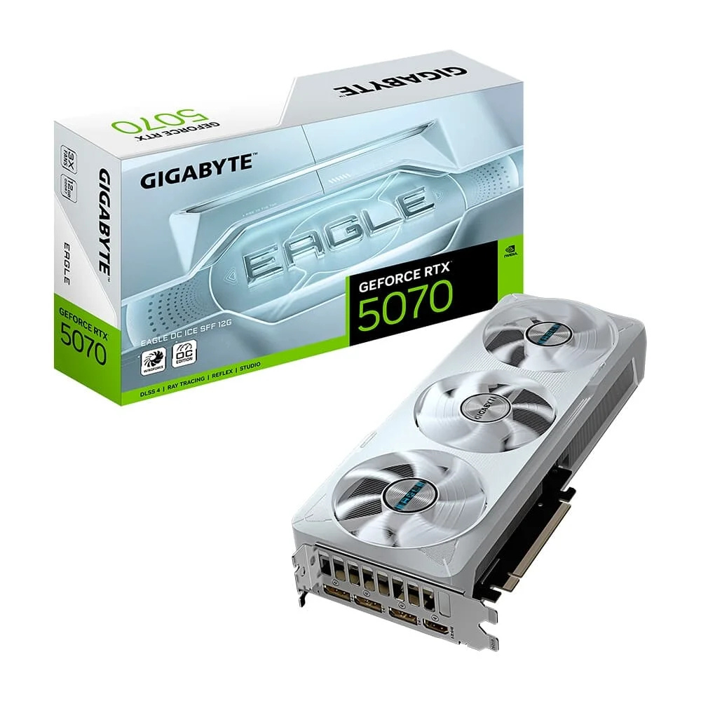Placa de Vídeo RTX 5070 Gigabyte EAGLE OC ICE SFF 12GB NVIDIA GeForce