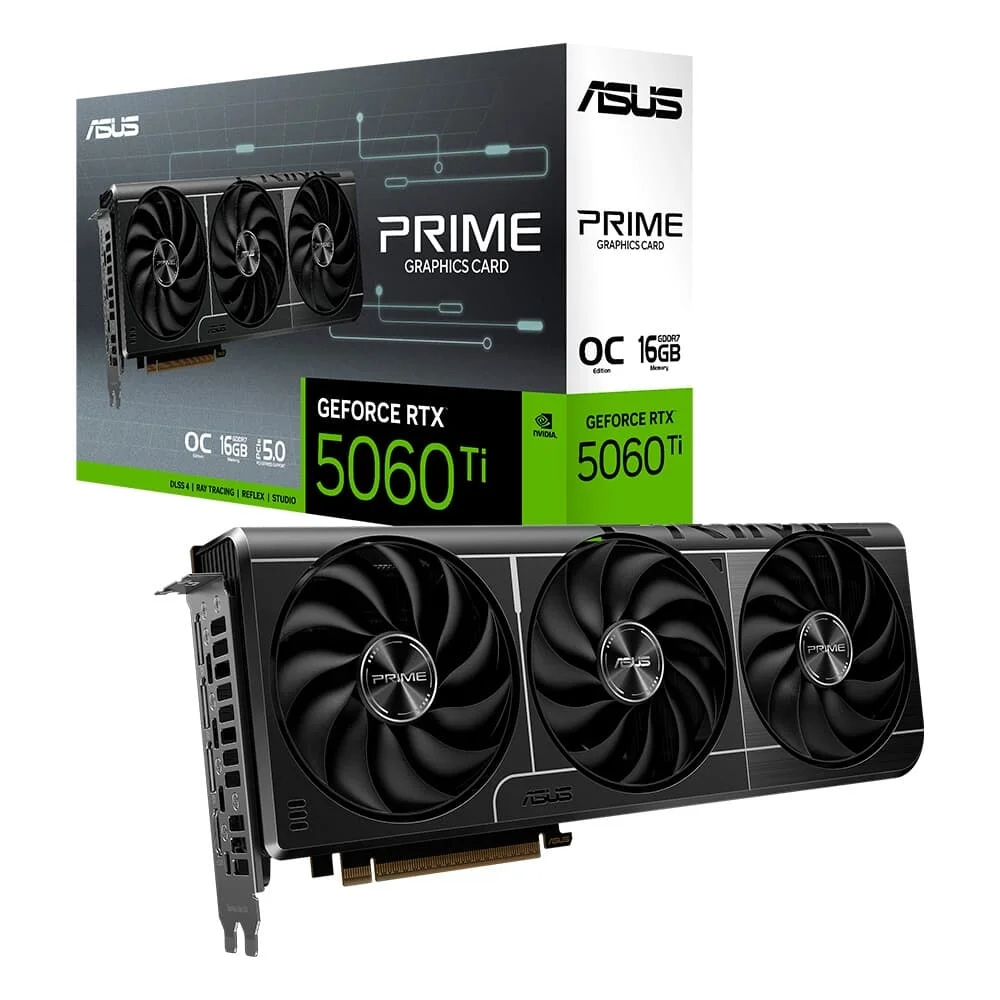 Placa de Vídeo ASUS PRIME-RTX 5060 TI OC 16GB NVIDIA GeForce