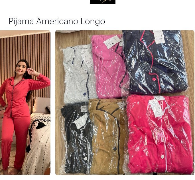 pijama americano manga  longa ref-620