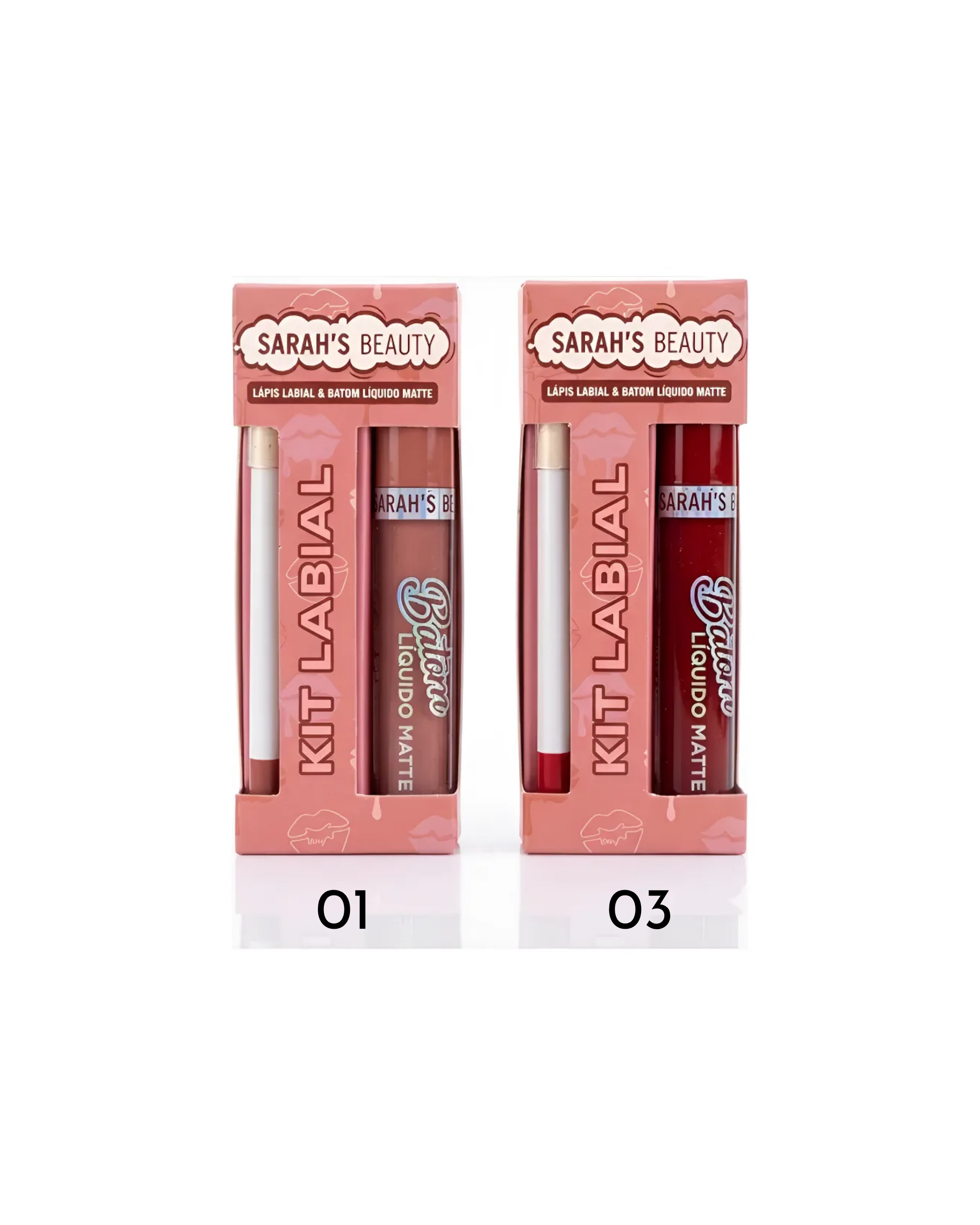 Kit Labial Lápis+Batom   Sarah s Beauty