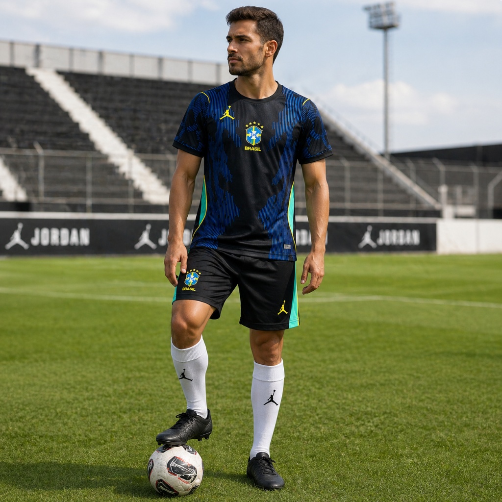 Camisa e Short da Seleçâo Brasileira-Linha Premium