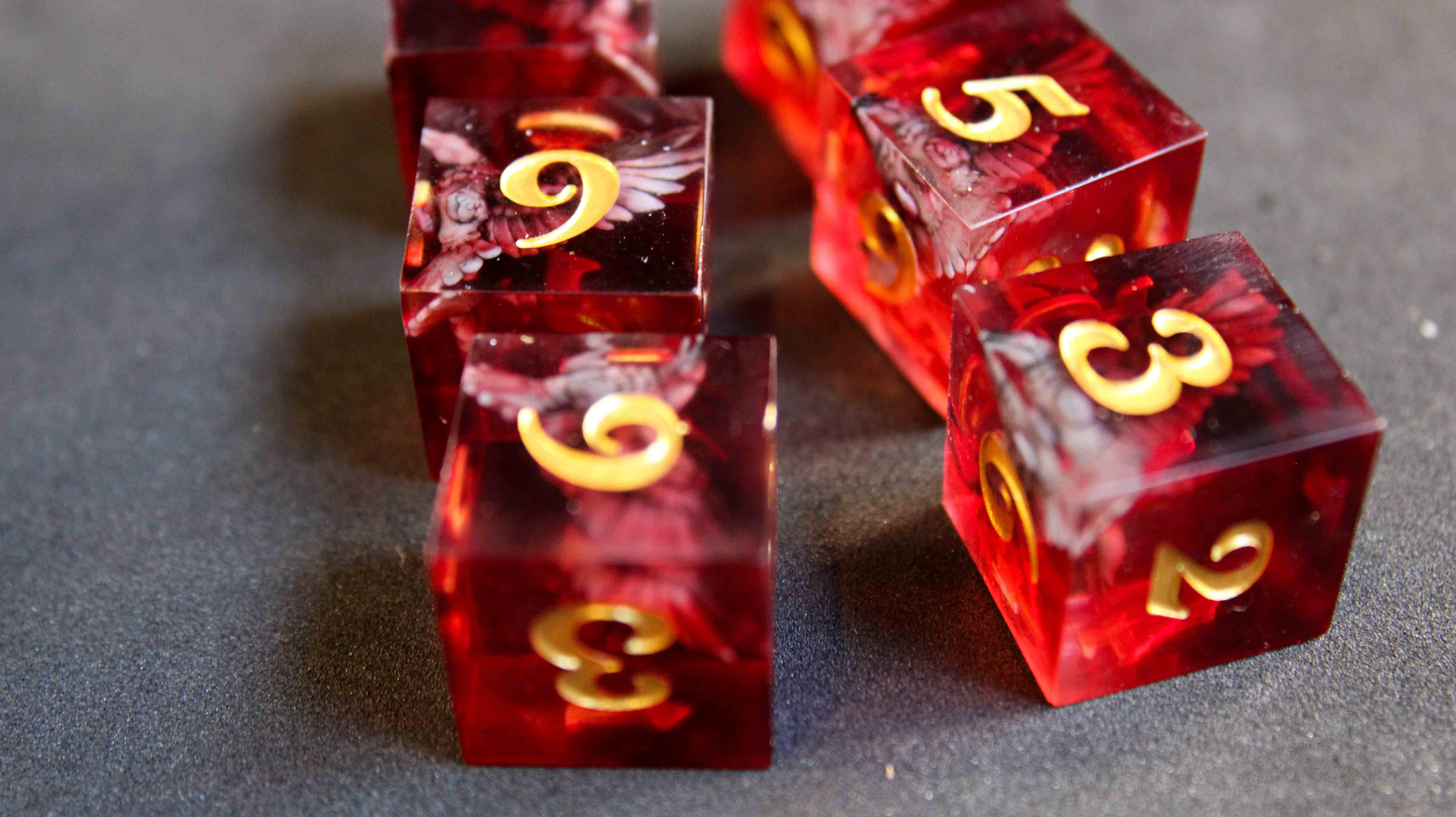 Kit de Dados Corvos 6D6 - O Augúrio da Batalha