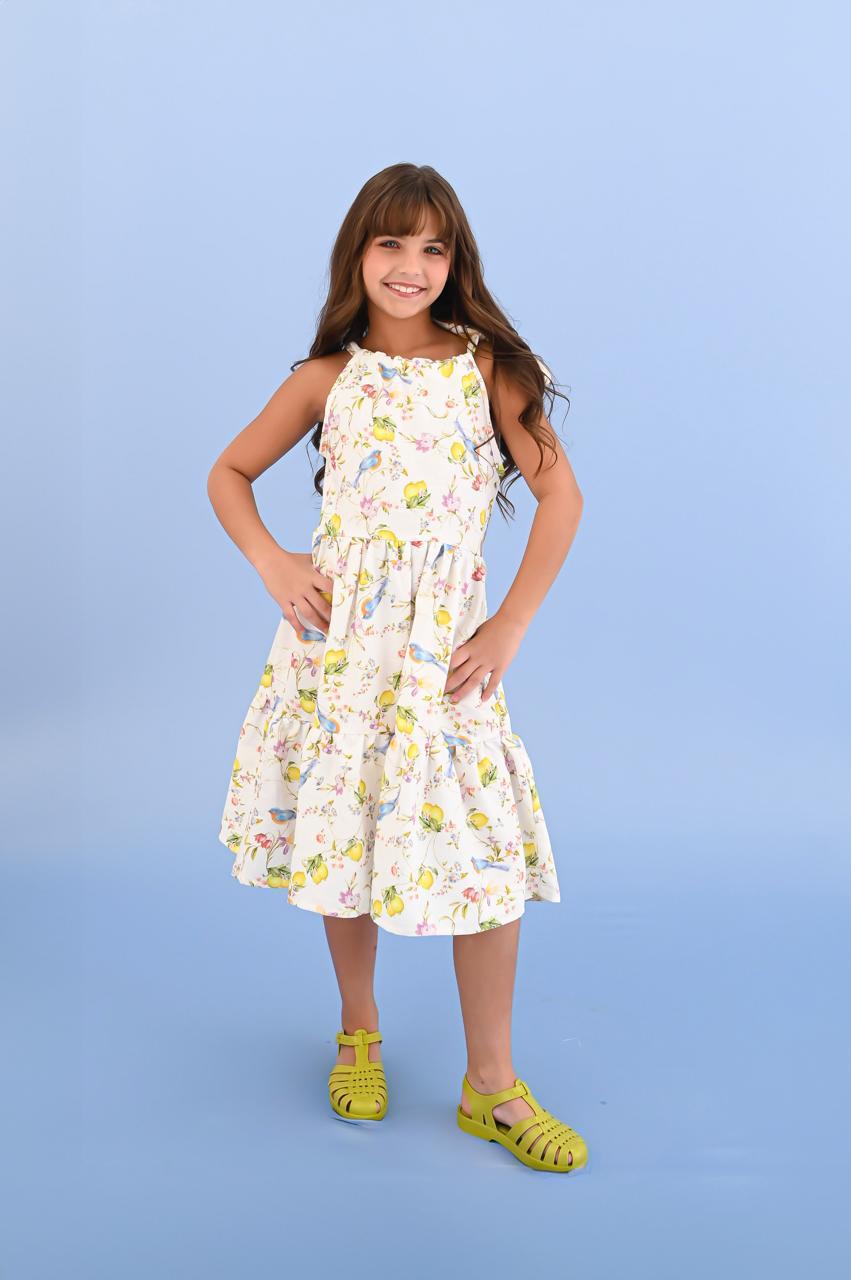 Vestido 2 Marias Floral Estampado Boladinhos