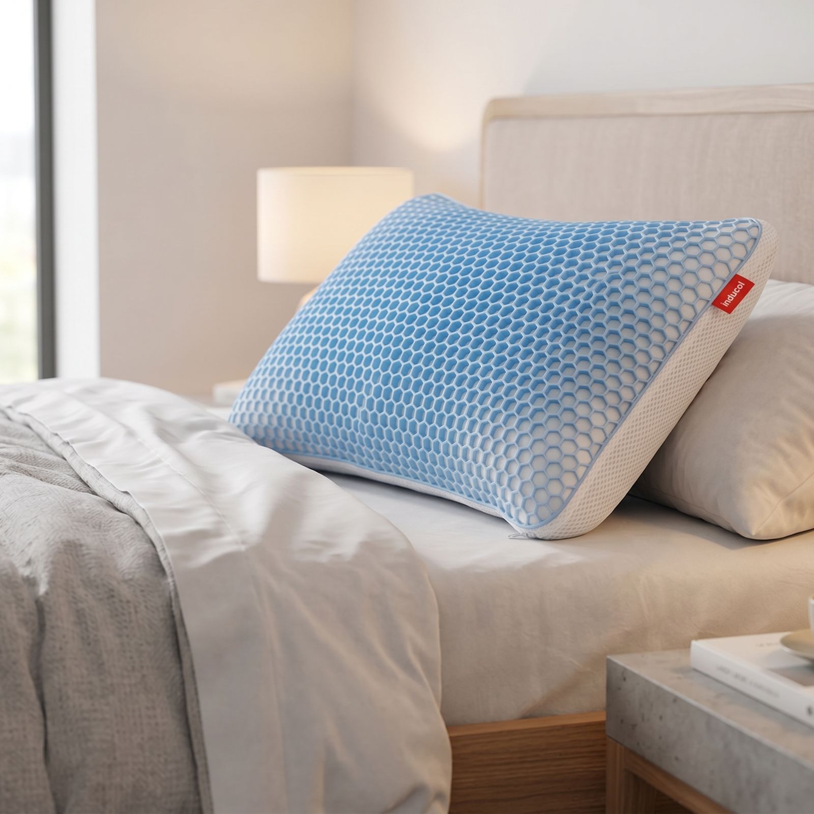iSense Travesseiro Ergonômico 50x70 em Gel Suave para Coluna e Corpo Malha Fria Ortopédico Premium Conforto e Suporte