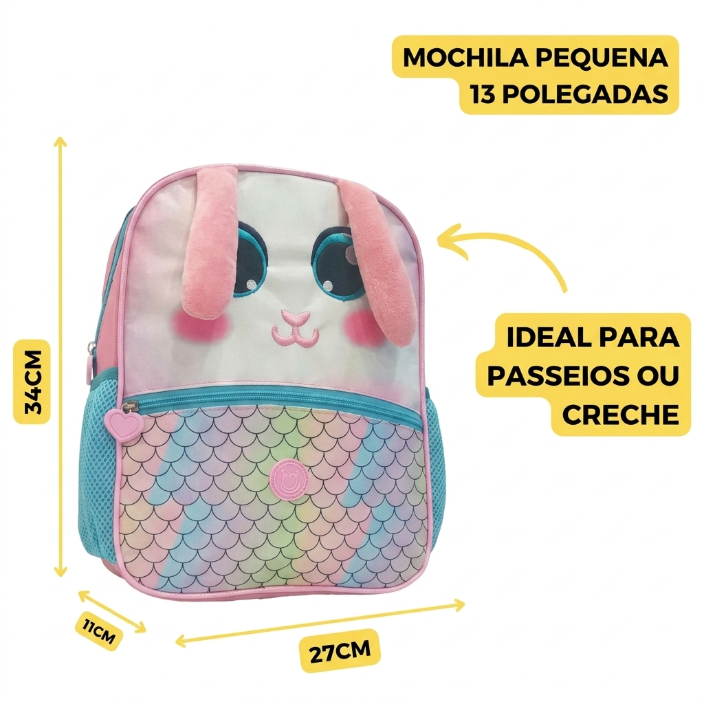 Mochila Infantil Animais Divertidos Feminina