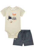 Conjunto Body e Bermuda Cotton Jeans Johnny Fox