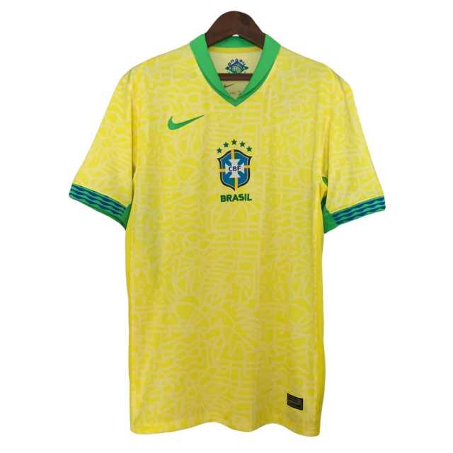 Camisa Brasil I 2024/25 Torcedor Nike Masculina - Amarela