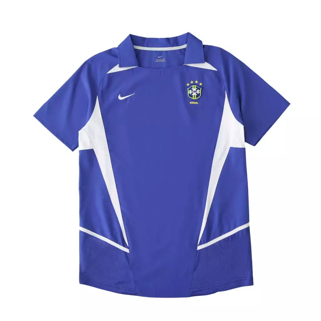 Camisa Brasil II 2002 Retro Nike Masculina - Azul