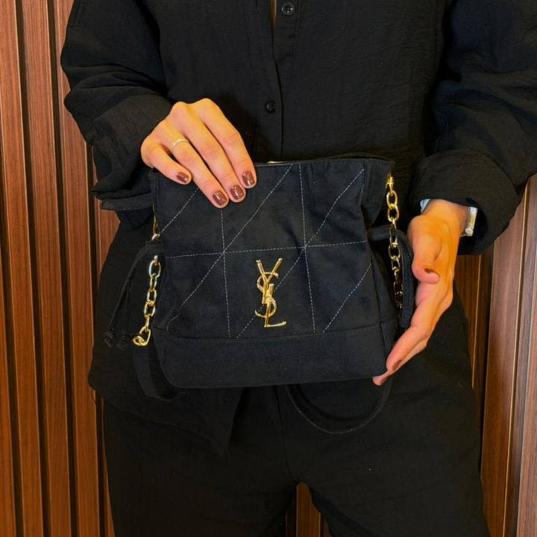 Bolsa Yves Saint Laurent Celeste Camurça