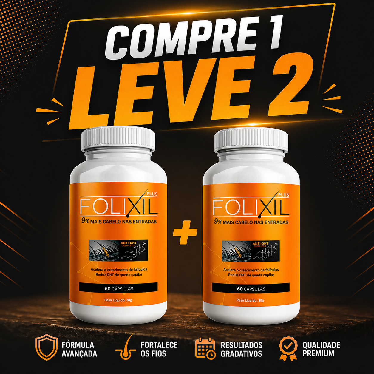 Folixil Suplemento Alimentar Em Cápsulas - 60 Cáps