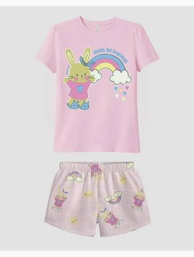 Pijama Curto Brilha no Escuro Malwee Kids
