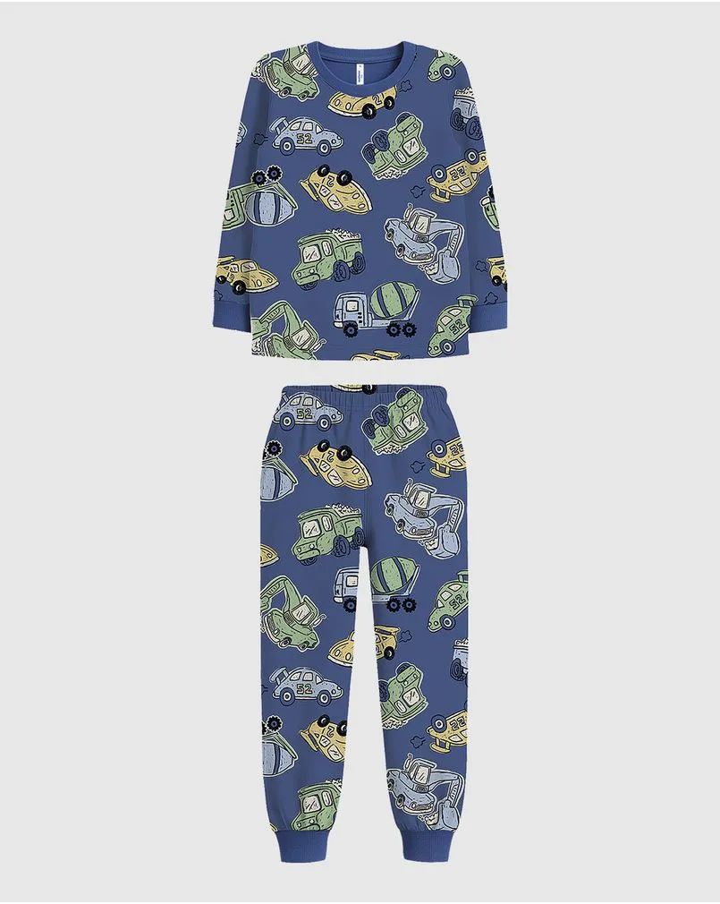 Pijama Longo Carros & Video Game Malwee Kids
