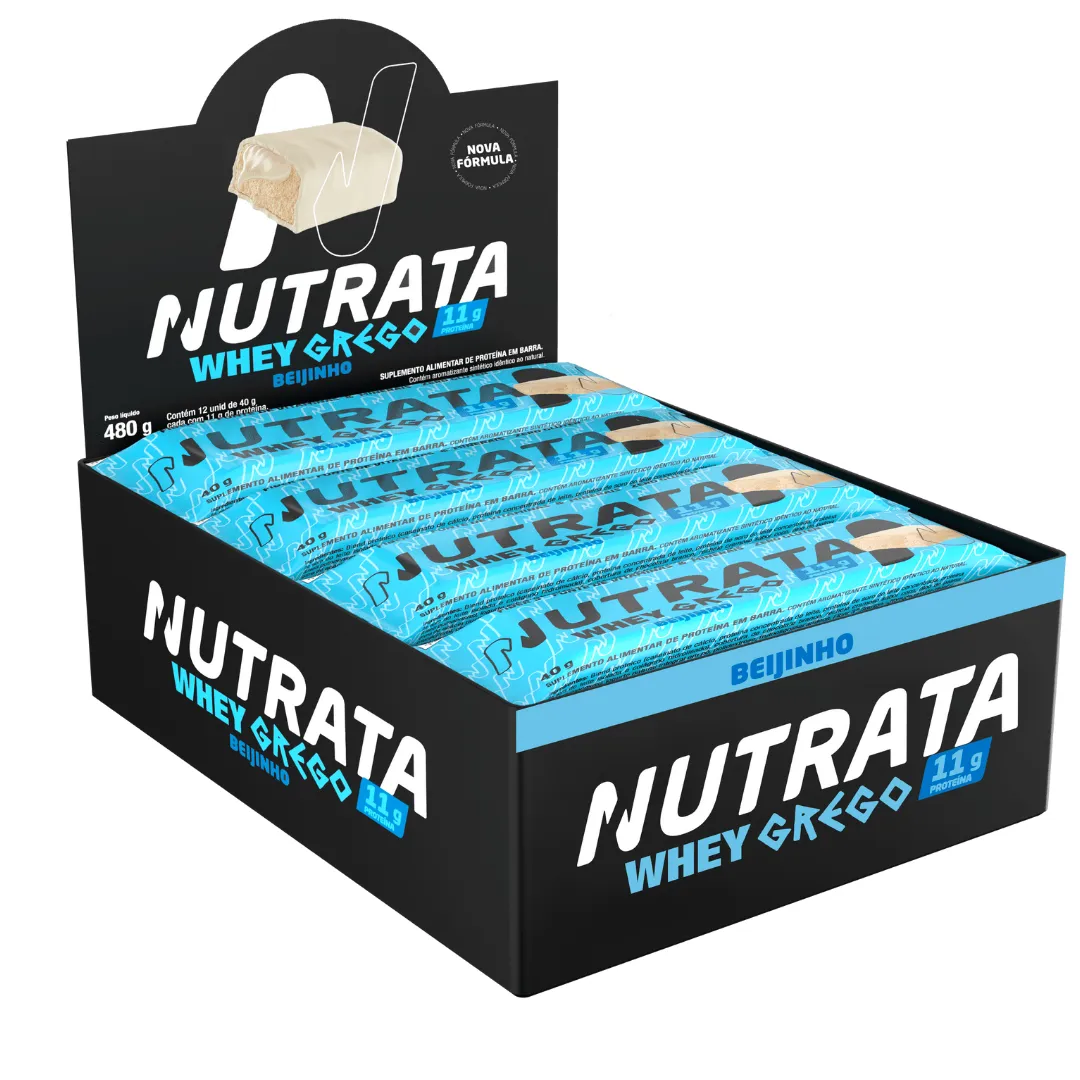 Whey Grego Bar Caixa com 12 Unidades 480g