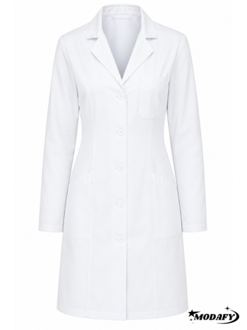 Jaleco Acinturado em Gabardine - Branco