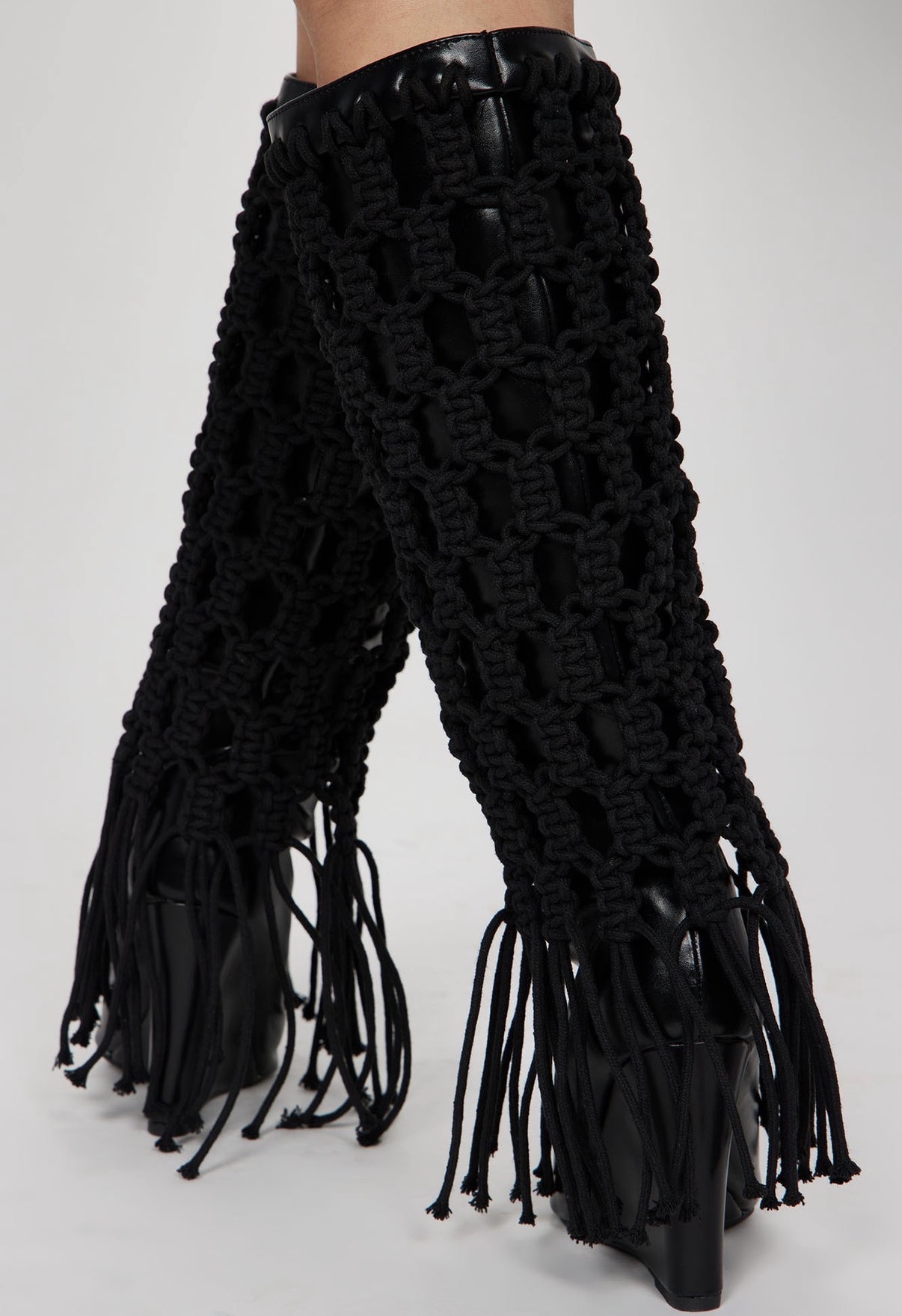 Summer Crochet Knee High Boots