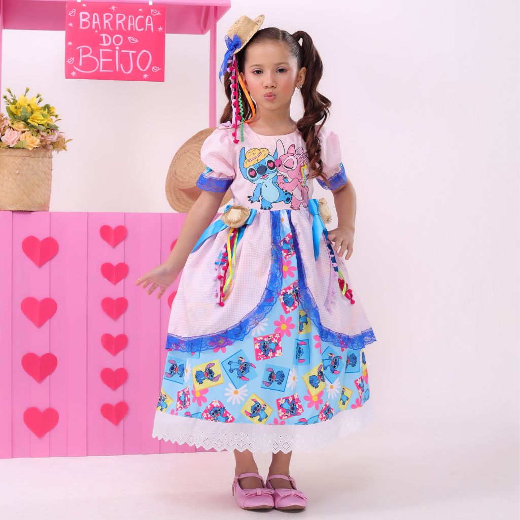 Vestido Festa Junina Stitch Premium
