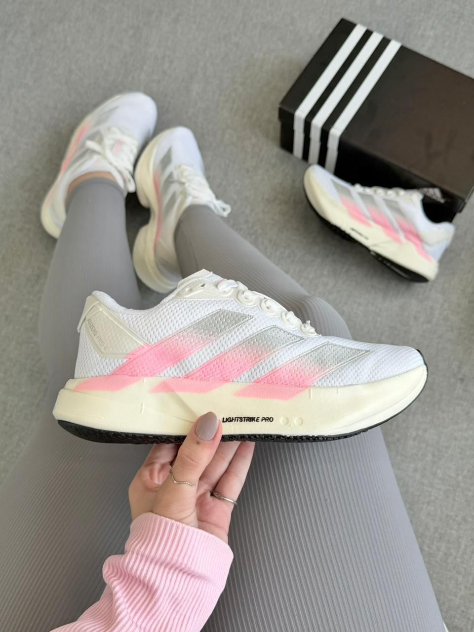 Adizero Adios Pro 4 BRANCO/ROSA - cm
