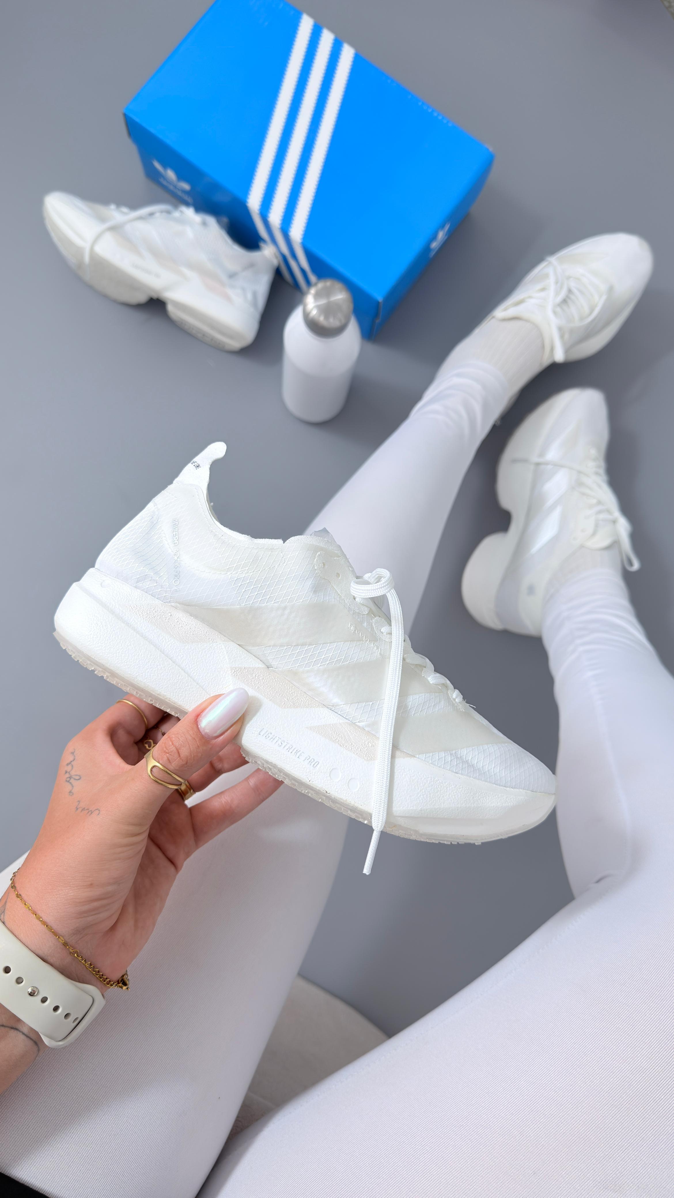 Tênis Feminino Adizero Adios Pro 4 White/Pérola,Linha Premium