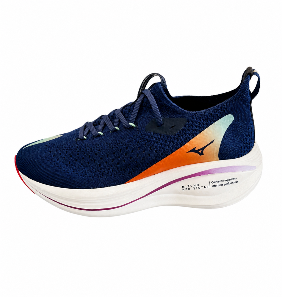 Tenis Mizuno neo vista 2 Marinho laranja, Linha premium