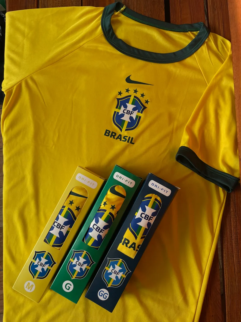 Camisa do Brasil Amarela Dry Fit Unissex - Copa 2026
