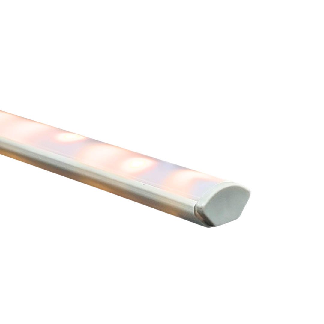 Perfil Difusor Luminária LED em PVC para Sobrepor - 2mts