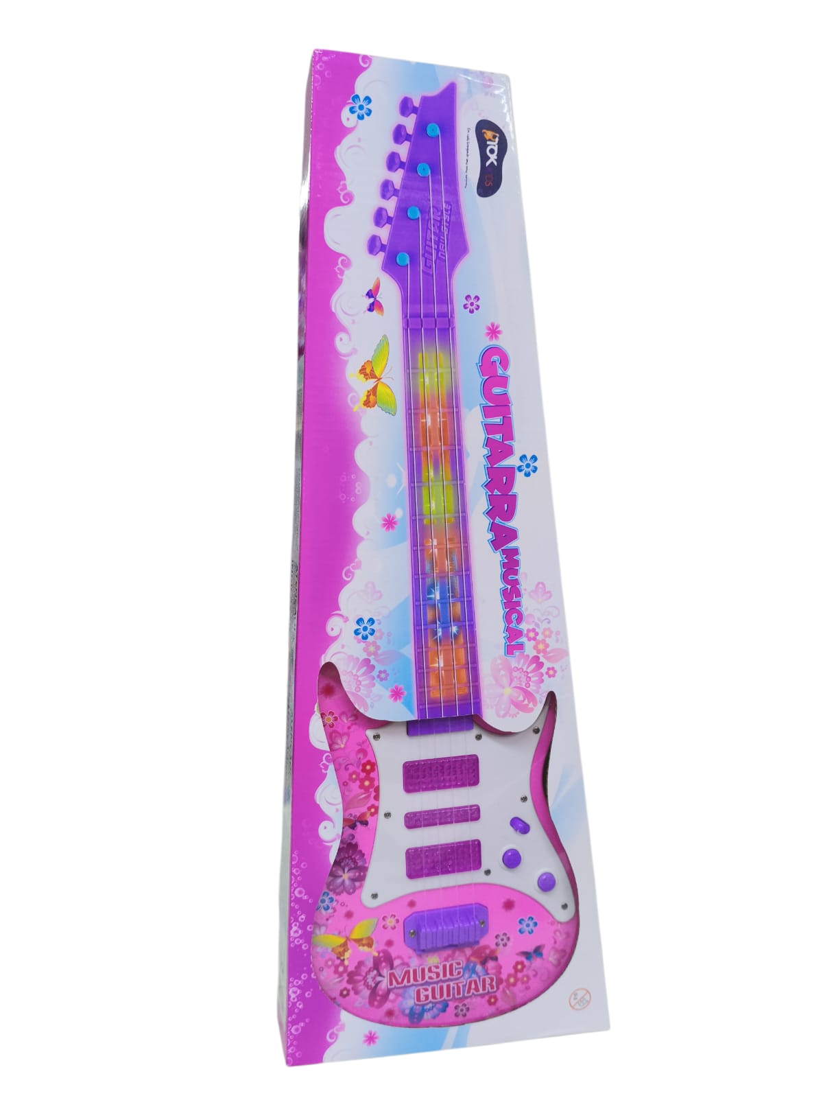 Guitarra Musical Infantil Com Som e Luzes Brinquedo