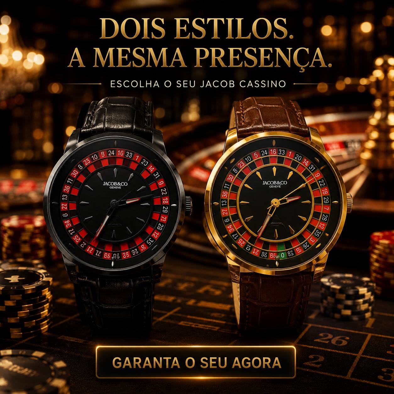 Variações do relógio Jacob Cassino Roleta