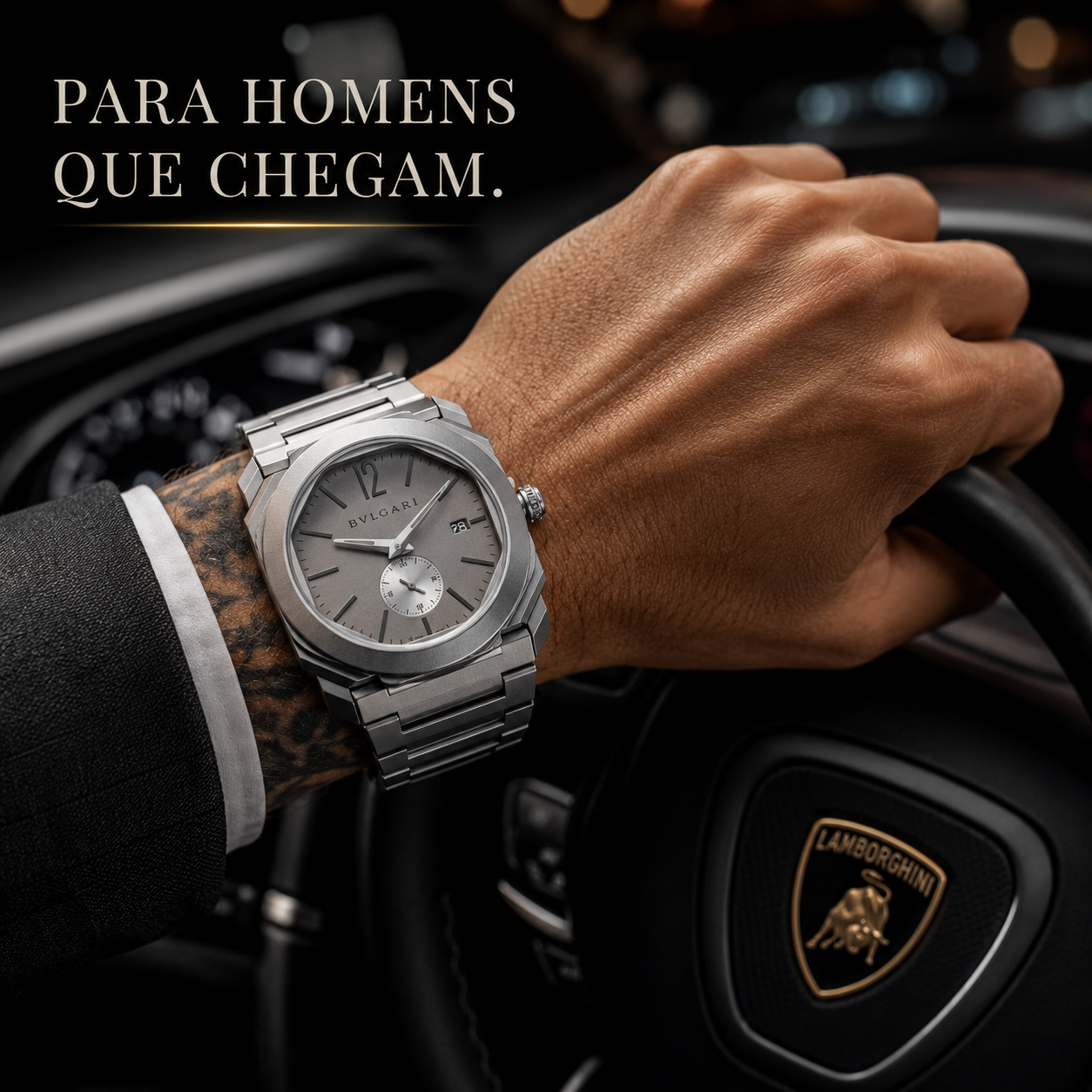 Relógio BVLGARI Octo prata fosco