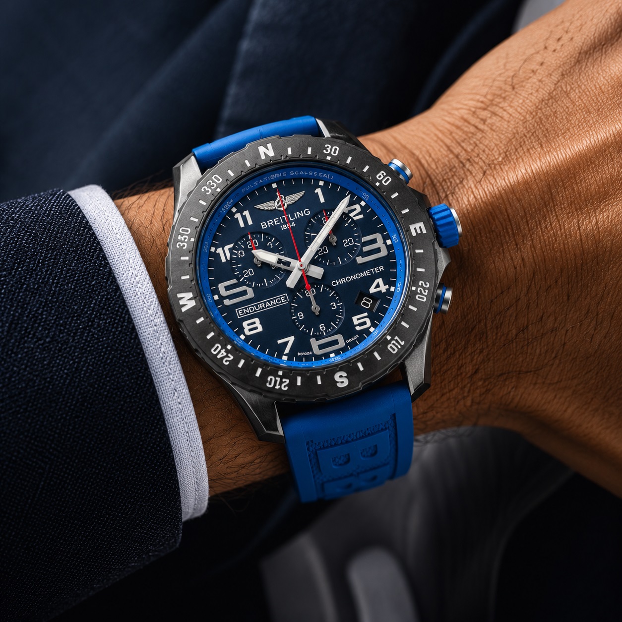 Relógio Breitling Endurance Pro azul 46 mm