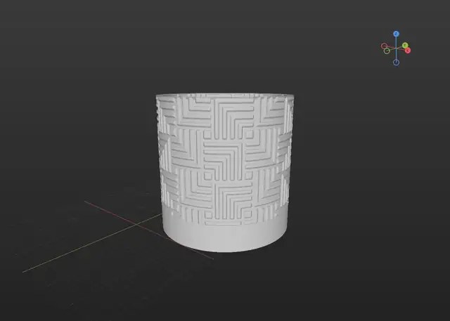 Modelo 3D da Vaso trama aberto no Blender