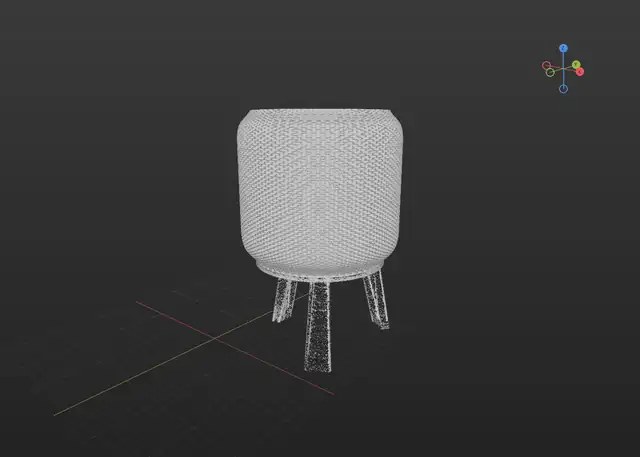 Modelo 3D da Lyra aberto no Blender