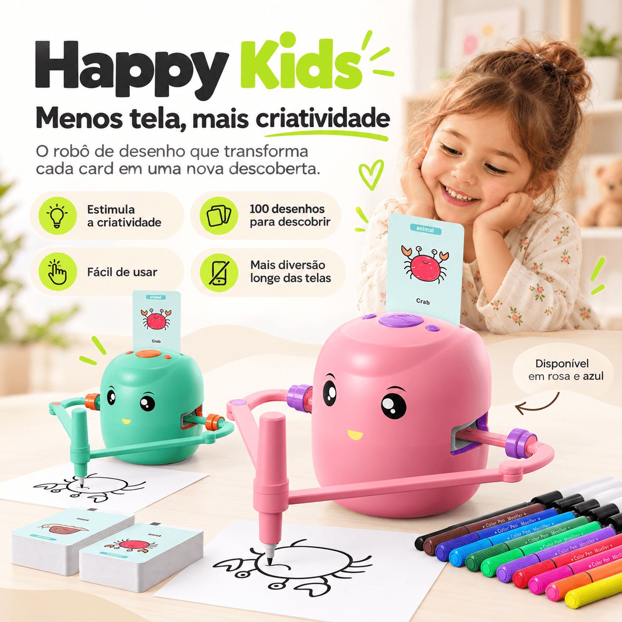 Robô de desenho Happy Kids